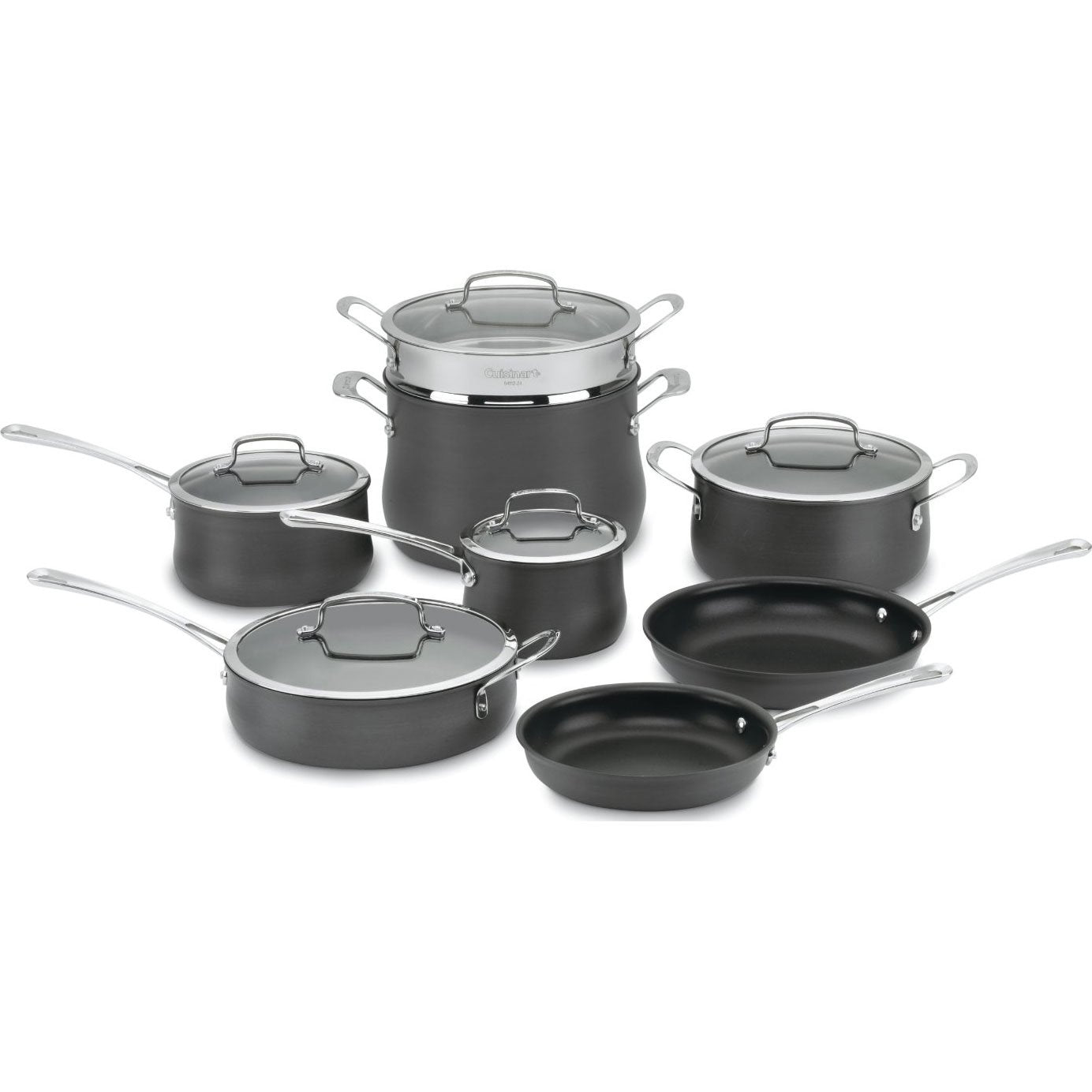 Cuisinart 64-13 13-Piece Hard Anodized Contour-Stainless-Steel, Cookware Set